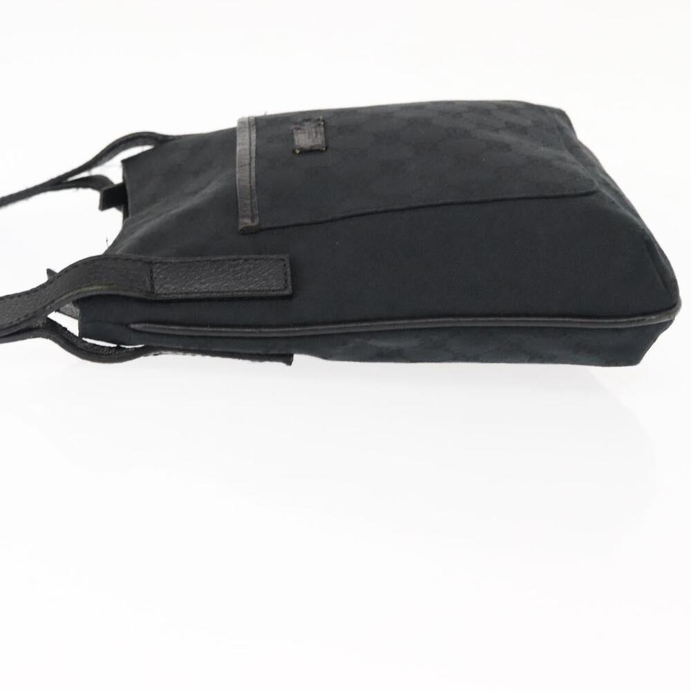 GUCCI GG Canvas Shoulder Bag Black Silver - Picture 5 of 13